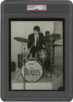 1964 The Beatles Paul McCartney (Taking Over for Ringo on Drums) Original Photograph from Filming of "A Hard Days Night" – PSA/DNA Type 1