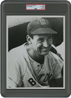 Early 1950s Ted Williams Red Sox (Smiling Portrait) Original Photograph from Hillerich & Bradsby Archives – PSA/DNA Type 1