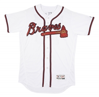 Aug. 14, 2018 Ronald Acuna Jr. Atlanta Braves Rookie Game Worn Home Jersey Photomatched to 1st Career Multi-HR Game (Became Youngest to Homer in 5 Straight!) – Sports Investors LOA, MLB Auth.