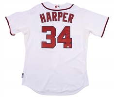 2013 Bryce Harper Washington Nationals (2nd Season) Game Worn Home Jersey Photomatched to 18 Games & 5 Home Runs! – MLB Auth. & Sports Investors LOA