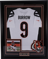 Joe Burrow Autographed Cincinnati Bengals Jersey Professionally Framed – Fanatics Auth.