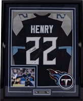 Derrick Henry Autographed Tennessee Titans Jersey Professionally Framed – Beckett