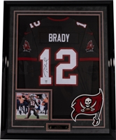 Tom Brady Autographed Tampa Bay Buccaneers Jersey Professionally Framed – Fanatics Auth.