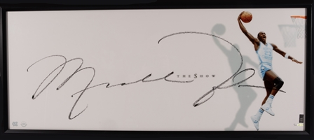 Michael Jordan Autographed UNC Tar Heels "The Show" UDA Oversized 20x46 Photo (LE 11/123) – Upper Deck Authenticated
