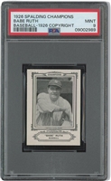 1926 Spalding Champions Baseball Babe Ruth (1926 Copyright) – PSA MINT 9 (Highest Graded)