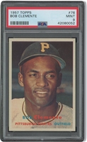 1957 Topps #76 Roberto Clemente – PSA MINT 9 (Only One Higher)