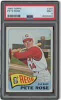 1965 Topps #207 Pete Rose – PSA MINT 9 (Only Two Higher)