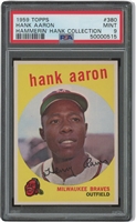 1959 Topps #380 Hank Aaron (Hammerin Hank Collection) – PSA MINT 9 (Only One Higher)