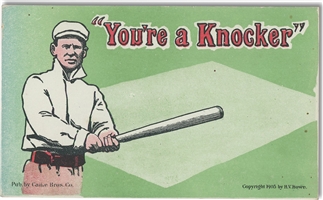 1905 John McGraw "Youre a Knocker" Postcard by H.V. Howe (VG-EX)