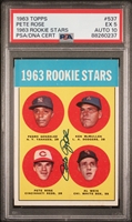 1963 Topps #537 Pete Rose Signed Rookie Card – PSA EX 5, PSA/DNA 10 Auto.