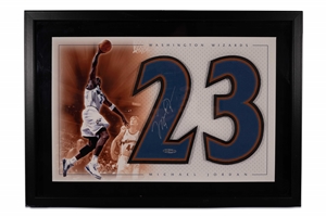 Michael Jordan Autographed Washington Wizards #23 Jersey Number Display – UDA COA