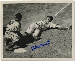 7/25/1948 Stan Musial Boldly Signed St. Louis Cardinals (vs. Braves) Original Action Photo from 3rd MVP Season – Musial Collection, PSA/DNA Type 1 with 10 Auto.