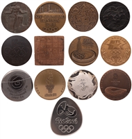 1936 Berlin Through 2016 Rio Summer Olympics Participation Medal Group of (13) – All with Original or Custom-Designed Boxes