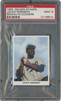 1955 Golden Stamps Brooklyn Dodgers Jackie Robinson – PSA MINT 9 (Only Two Higher)