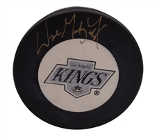 C. 1990 Wayne Gretzky Autographed L.A. Kings NHL Official Puck – PSA/DNA LOA