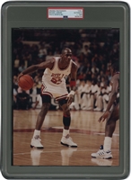 1990 Michael Jordan Chicago Bulls (Taking on the Defense) Original Photograph – PSA/DNA Type 1