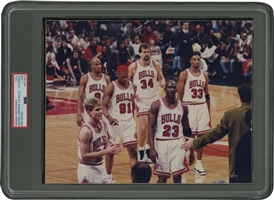 1996 Chicago Bulls & Michael Jordan (72-10 Championship Team in Action) Original Photograph – PSA/DNA Type 1