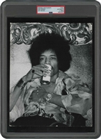 Rare 1960s Jimi Hendrix (With a Beer) Original Photograph by Jeffrey Mayer – PSA/DNA Type 1
