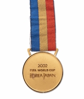 2002 Brazil FIFA World Cup Champions 14K Gold Medal Awarded to Brazil National Team Member (with Presentation Case)