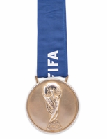 2010 Spain FIFA World Cup Champions Gold Medal Presented to Team Official by Spanish Football Federation