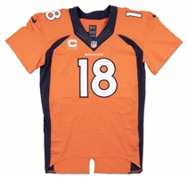 10/27/2013 Peyton Manning Denver Broncos (Record-Setting MVP Season) Game Worn Jersey Photomatched to Win vs. WAS (354 Yds. & 4 TDs) — Sports Investors LOA